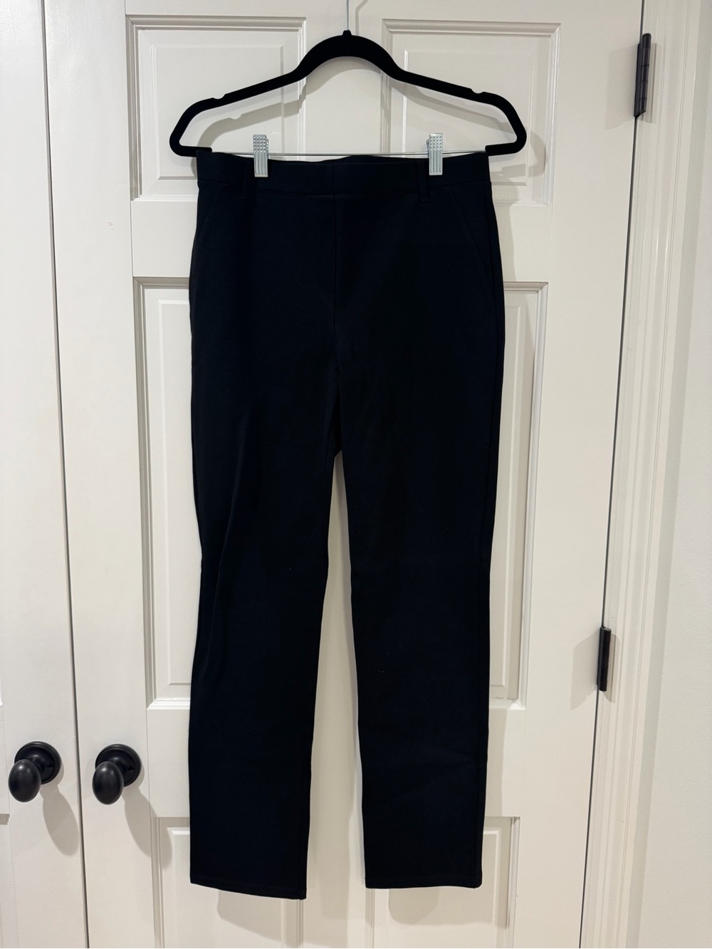 Quince Black Slim Straight Pants size M tall